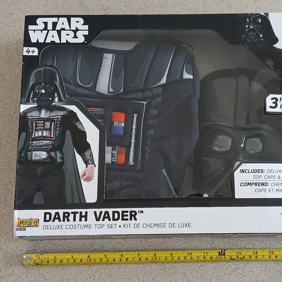 2017 Star Wars Darth Vader Deluxe Costume Top Set Size 4 - 6 - Picture 1 of 7